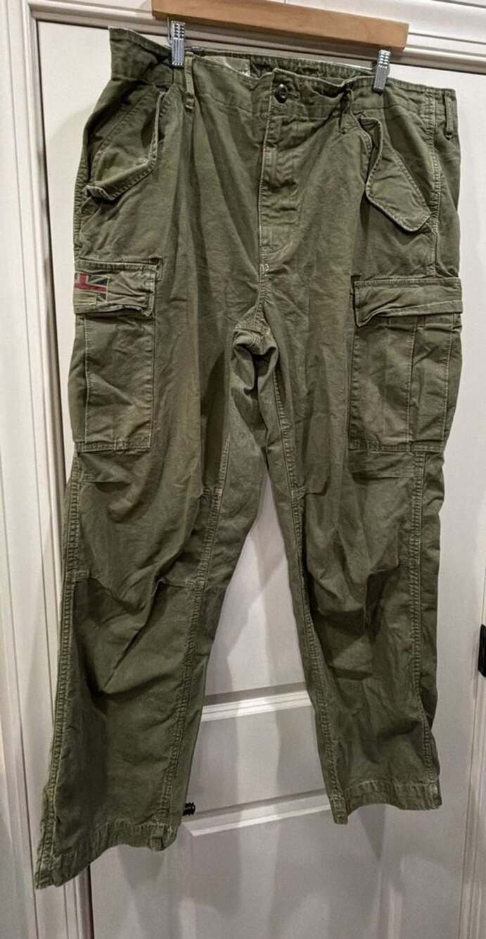 Denim & Supply Ralph Lauren Cargo Pants 42x32 Olive Green Cotton